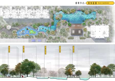 重要節(jié)點—雨水花園（平，剖）